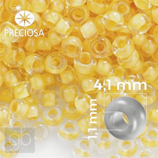 Preciosa Seed beads 6/0 4,1 mm Yellow 38686 20 g