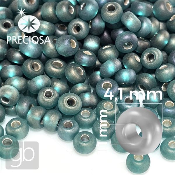 Preciosa Seed beads 6/0 4,1 mm Turquoise 57719 20 g