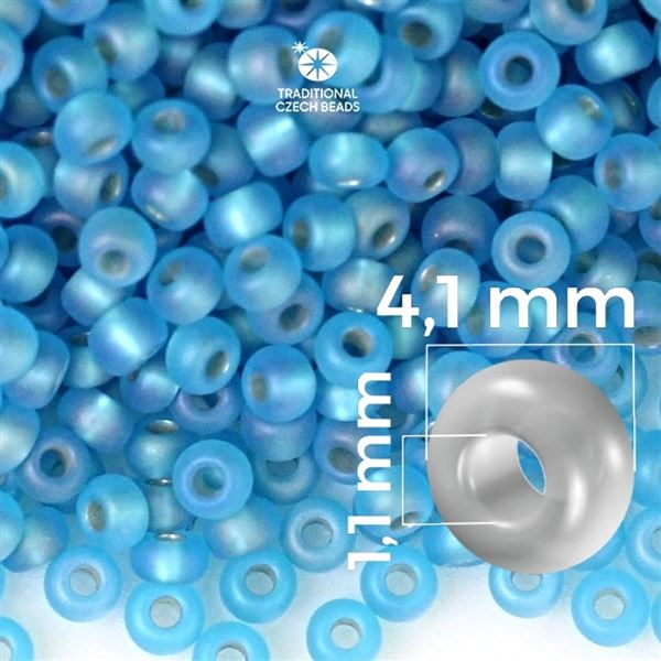 Preciosa Seed beads 6/0 4,1 mm Blue 67039 20 g