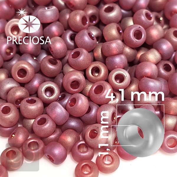 Preciosa Seed beads 6/0 4,1 mm Red 91070 20 g