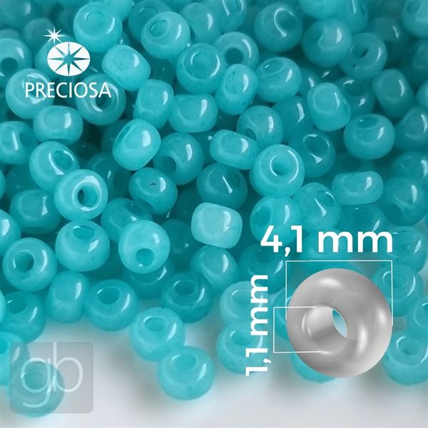 Preciosa Seed beads 6/0 4,1 mm Turquoise 02165 20 g