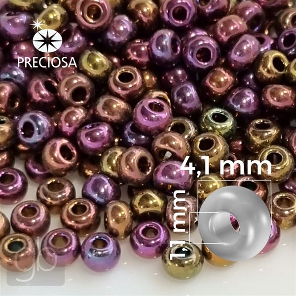 Preciosa Seed beads 6/0 4,1 mm (19195) Iris 20 g