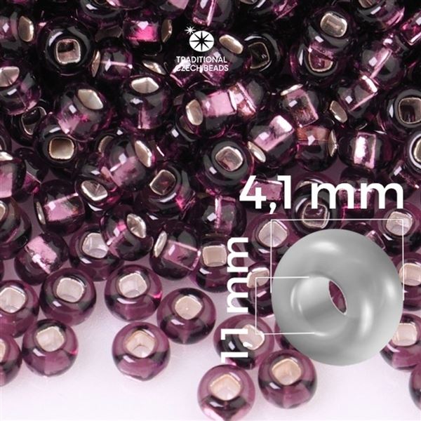 Preciosa Seed beads 6/0 4,1 mm Purple 27060 20 g