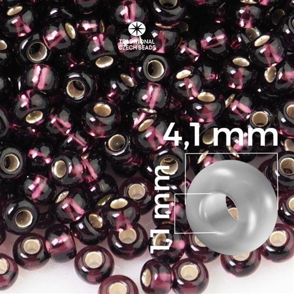 Preciosa Seed beads 6/0 4,1 mm Purple 27080 20 g