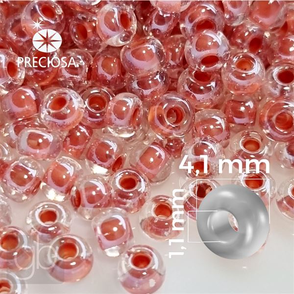 Preciosa Seed beads 6/0 4,1 mm Orange 38689 20 g