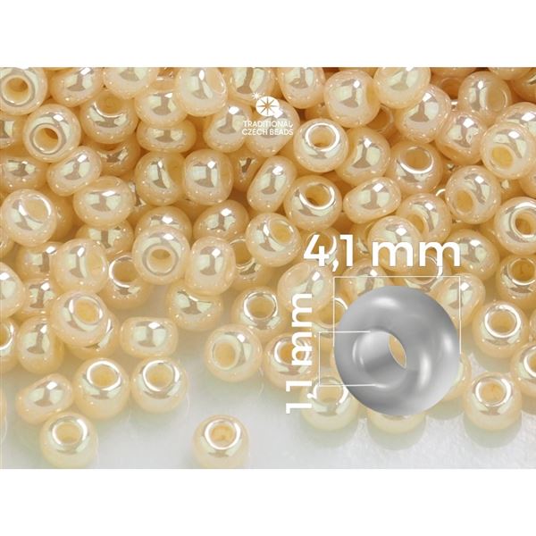 Preciosa Seed beads 6/0 4,1 mm Beige 47112 20 g