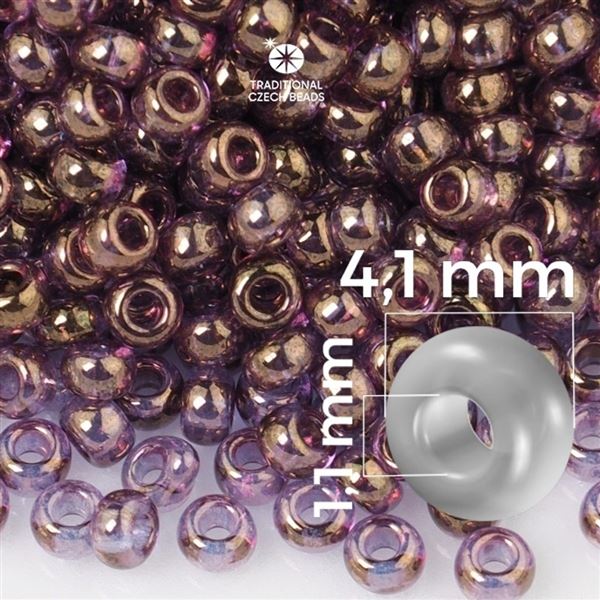 Preciosa Seed beads 6/0 4,1 mm Purple 58142 20 g