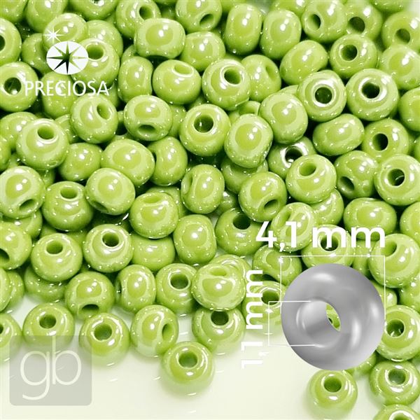 Preciosa Seed beads 6/0 4,1 mm Green 58310 20 g