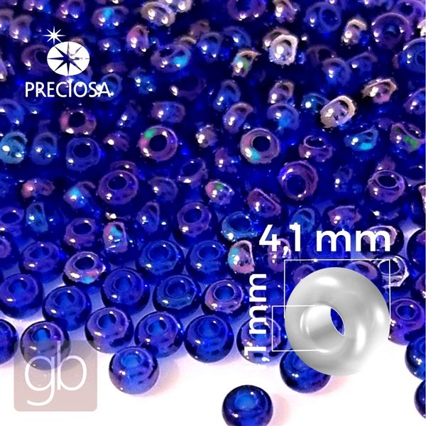 Preciosa Seed beads 6/0 4,1 mm Blue 61300 20 g