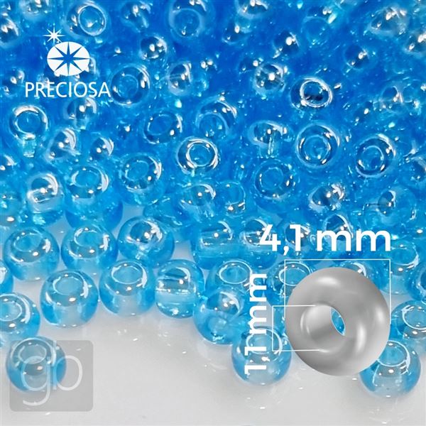 Preciosa Seed beads 6/0 4,1 mm Blue 66010 20 g