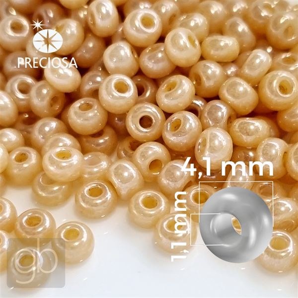 Preciosa Seed beads 6/0 4,1 mm Beige 47115 20 g