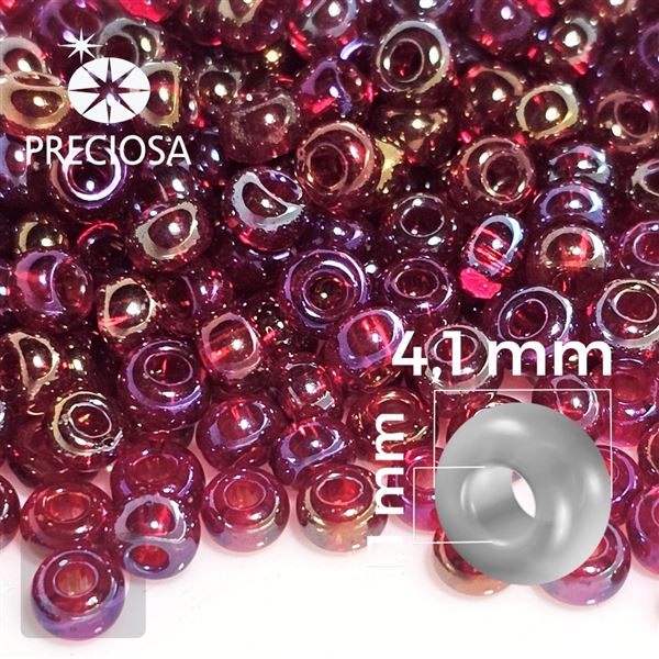 Preciosa Seed beads 6/0 4,1 mm Red 91090 20 g