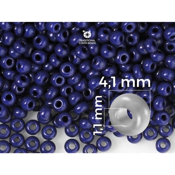 Preciosa Seed beads 6/0 4,1 mm Blue (33070) 20 g