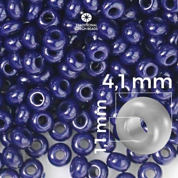 Preciosa Seed beads 6/0 4,1 mm Blue 33080 20 g