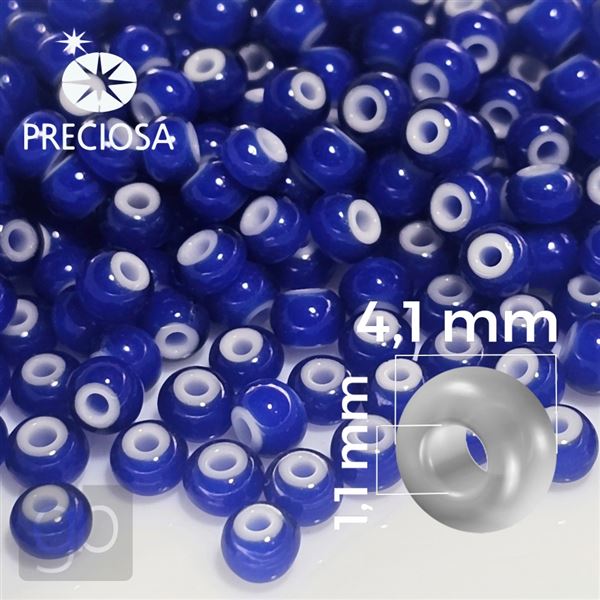 Preciosa CORNELIAN Seed beads 6/0 4,1 mm Blue 33710 20 g