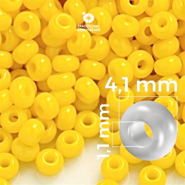 Preciosa Seed beads 6/0 4,1 mm Yellow 83130 20 g