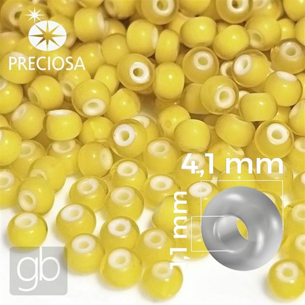 Preciosa CORNELIAN Seed beads 6/0 4,1 mm Yellow 83701 20 g