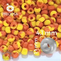 Preciosa HARLEQUIN Seed beads 6/0 4,1 mm Yellow Orange 83780 20 g