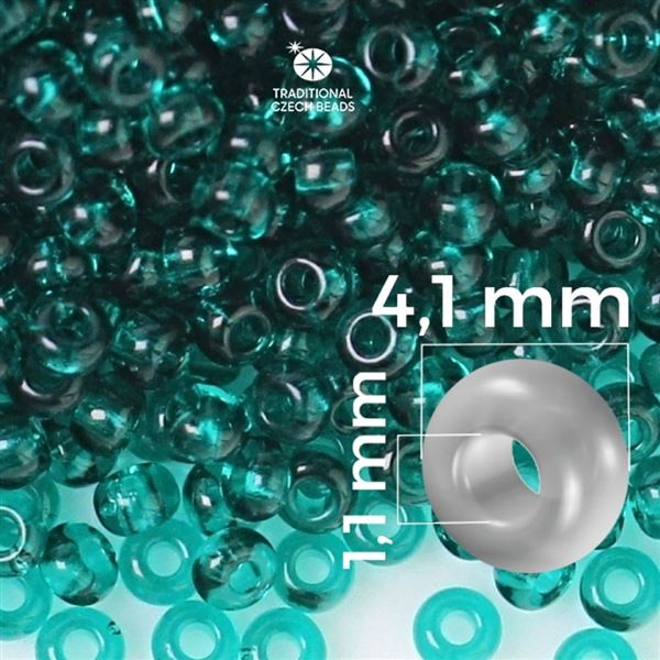 Preciosa Seed beads 6/0 4,1 mm Green 50710 20 g