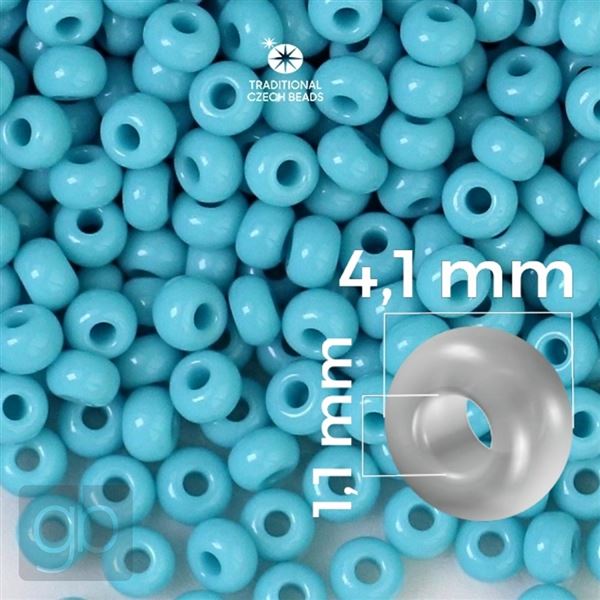 Preciosa Seed beads 6/0 4,1 mm Blue 63030 20 g