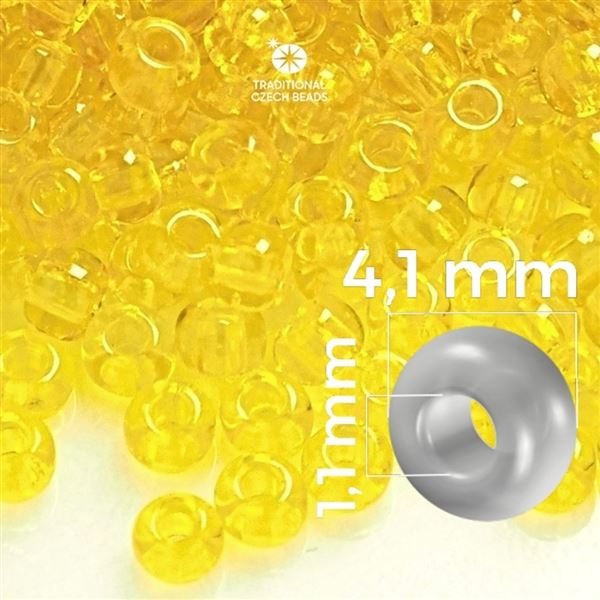 Preciosa Seed beads 6/0 4,1 mm Yellow 80010 20 g