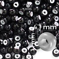 Preciosa CORNELIAN Seed Beads 6/0 4,1 mm Black 23798 20 g