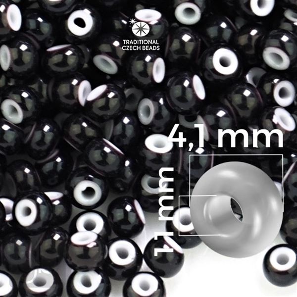 Preciosa CORNELIAN Seed Beads 6/0 4,1 mm Black 23798 20 g