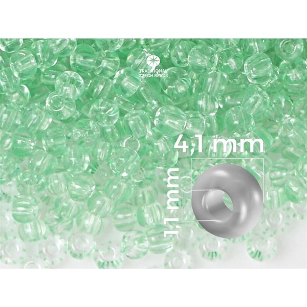 Preciosa STRIPED Sedd Beads 6/0 4,1 mm Clear Green 00851 20 g