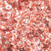 Preciosa STRIPED Seed Beads 6/0 4,1 mm Clear Red 00890 20 g