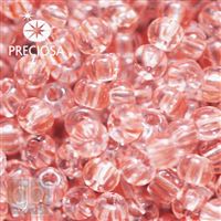 Preciosa STRIPED Seed beads 6/0 4,1 mm Red Clear 00891 20 g