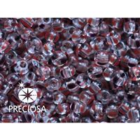 Preciosa STRIPED Seed Beads 6/0 4,1 mm Clear Red Black 00980 20 g