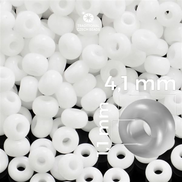 Preciosa Seed beads 6/0 4,1 mm White 03050 20 g