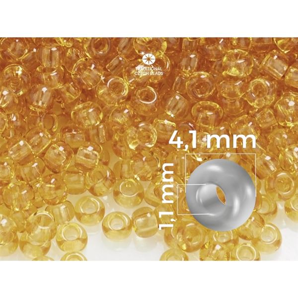 Preciosa Seed beads 6/0 4,1 mm Yellow 10050 20 g