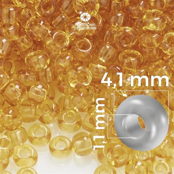 Preciosa Seed beads 6/0 4,1 mm Yellow 10050 20 g