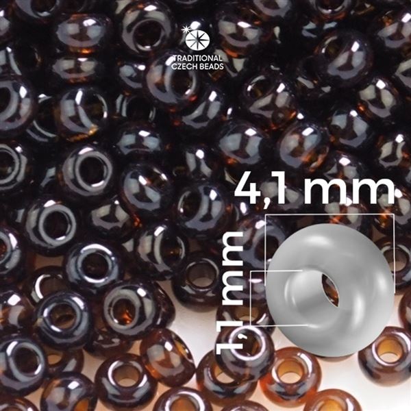 Preciosa Seed beads 6/0 4,1 mm Brown 10140 20 g