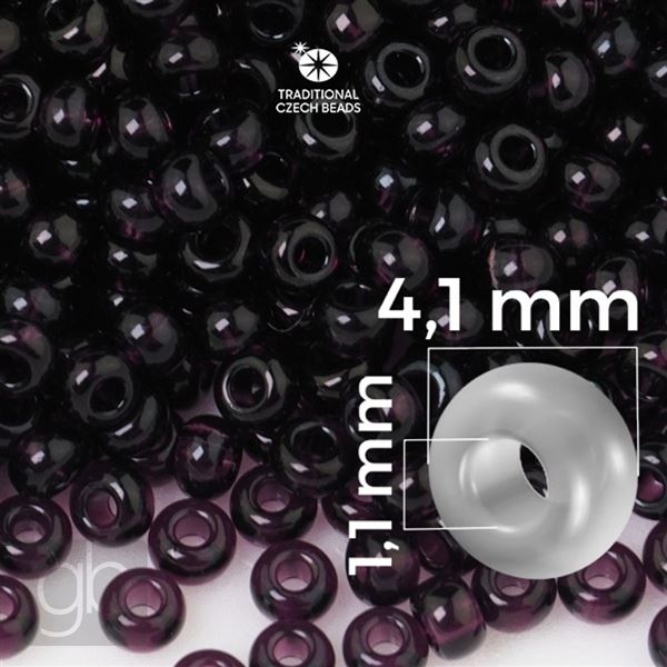 Preciosa Seed beads 6/0 4,1 mm Purple 20080 20 g