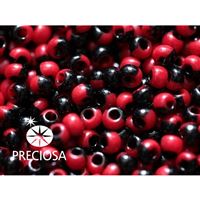 Preciosa HARLEQUIN Seed beads 6/0 4,1 mm Black Red 23790 20 g