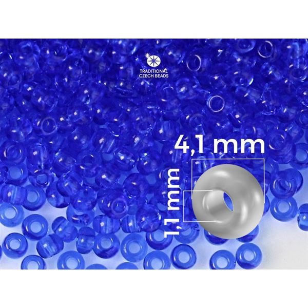 Preciosa Seed beads 6/0 4,1 mm Blue (30050) 20 g