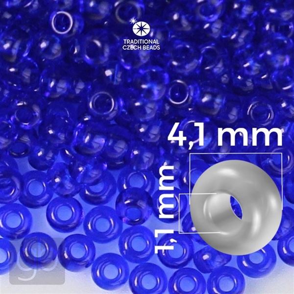 Preciosa Seed beads 6/0 4,1 mm Blue 30080 20 g