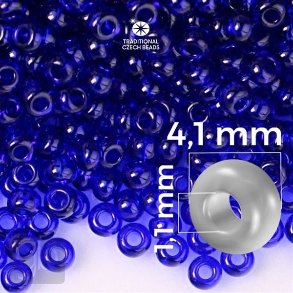 Preciosa Seed beads 6/0 4,1 mm Blue 30100 20 g