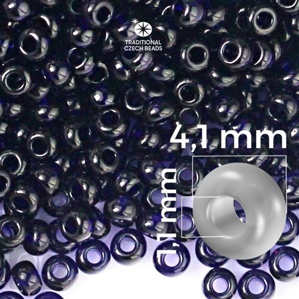 Preciosa Seed beads 6/0 4,1 mm Blue 30110 20 g