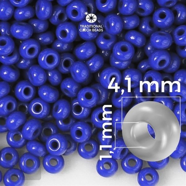 Preciosa Seed beads 6/0 4,1 mm Blue 33050 20 g