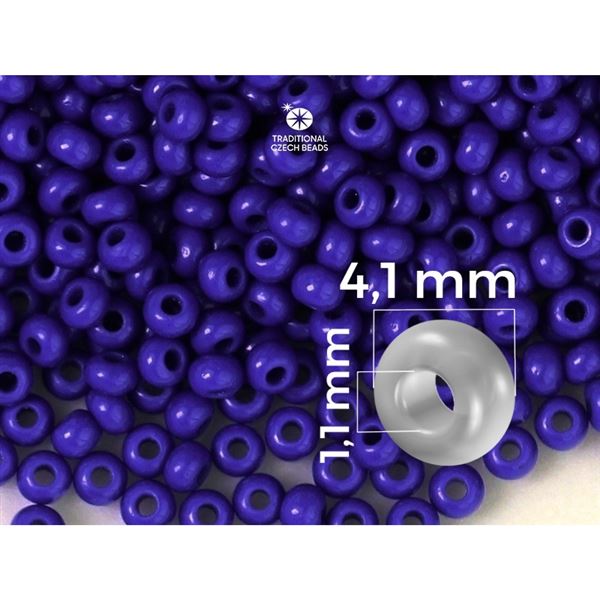 Preciosa Seed beads 6/0 4,1 mm Blue (33060) 20 g