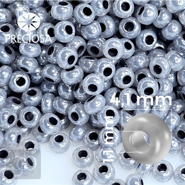 Preciosa Seed beads 6/0 4,1 mm Grey 37342 50 g