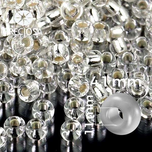 Preciosa Seed beads 6/0 4,1 mm Clear 78102 50 g