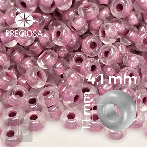 Preciosa Seed beads 6/0 4,1 mm Pink 38626 50 g