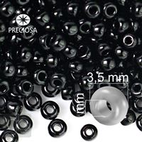 Preciosa Seed beads 7/0 3,5 mm Black 23980 50 g