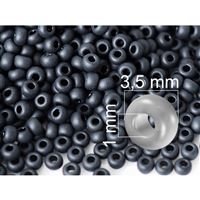 Preciosa Seed beads 7/0 3,5 mm Black MATT (23980) 50 g