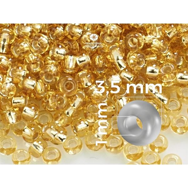 Preciosa Seed beads 7/0 3,5 mm Yellow (17020) 20 g