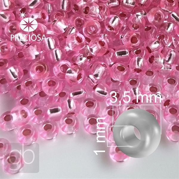 Preciosa Seed beads 7/0 3,5 mm Pink (18275) 20 g